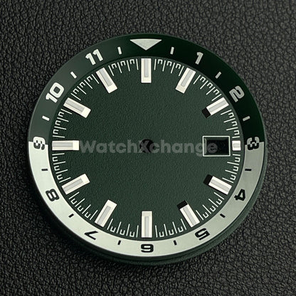 36.5mm Green & White Watch Dial for SEIKO NH35 NH35A Watch Movement