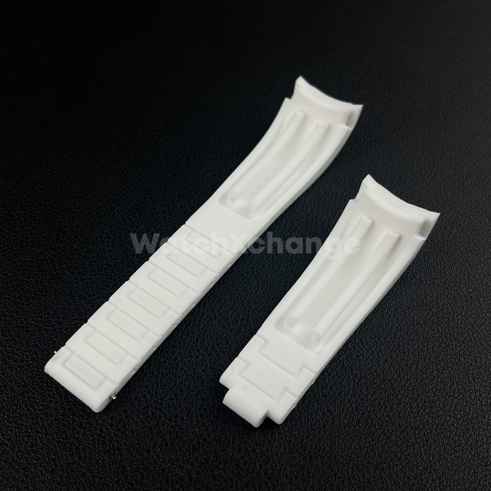 White 20mm Replacement Submariner GMT Silicone Rubber Watch Strap Band For Rolex