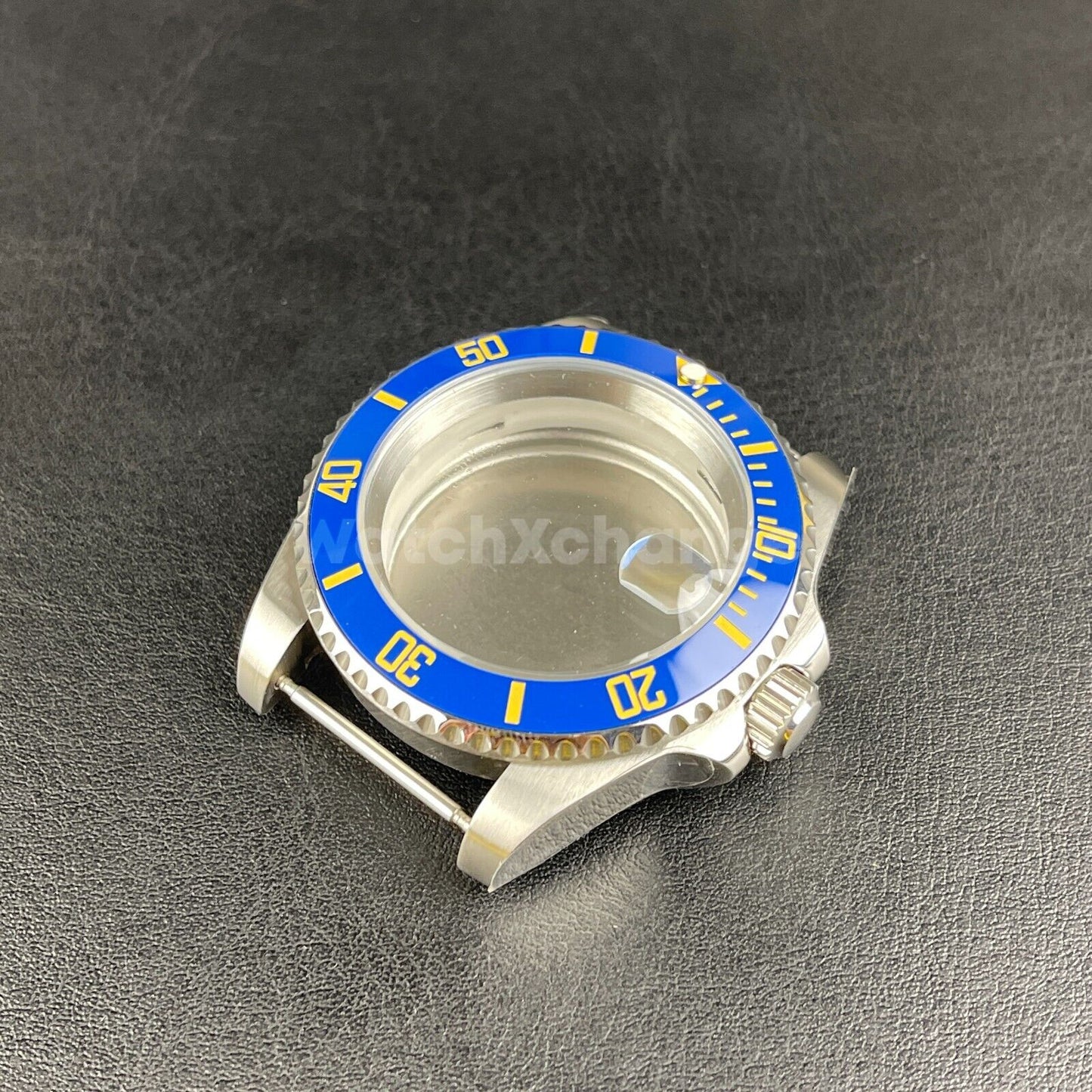 Diver 40mm SUB Watch Case fit NH35A NH36 10ATM Silver Colour Solid Back Sapphire