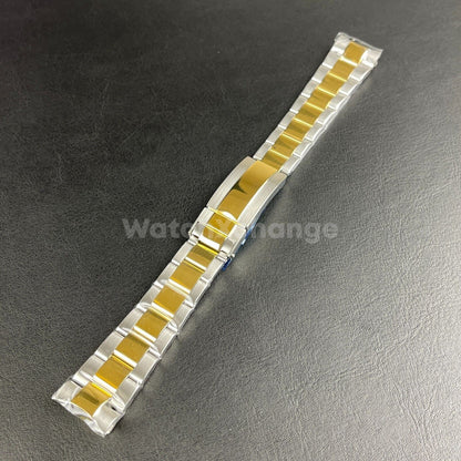 Silver Gold Watch Strap Band Replacement fit Rolex Submariner, Daytona, GMT 20mm