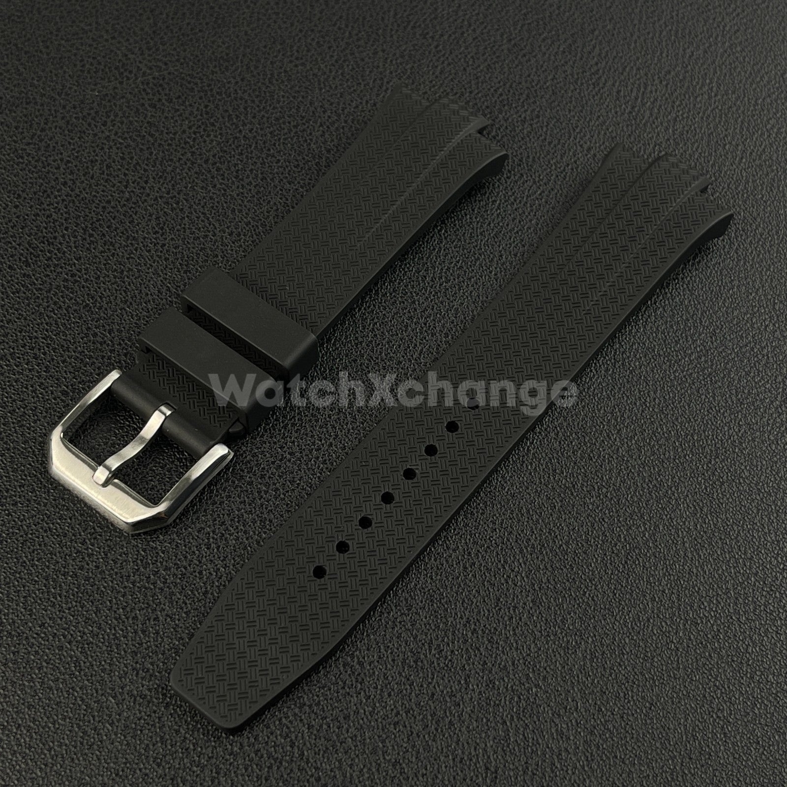 Black Rubber Watch Strap For Citizen Tsuyosa NJ0150 NJ0151ME NJ01510158 9mm