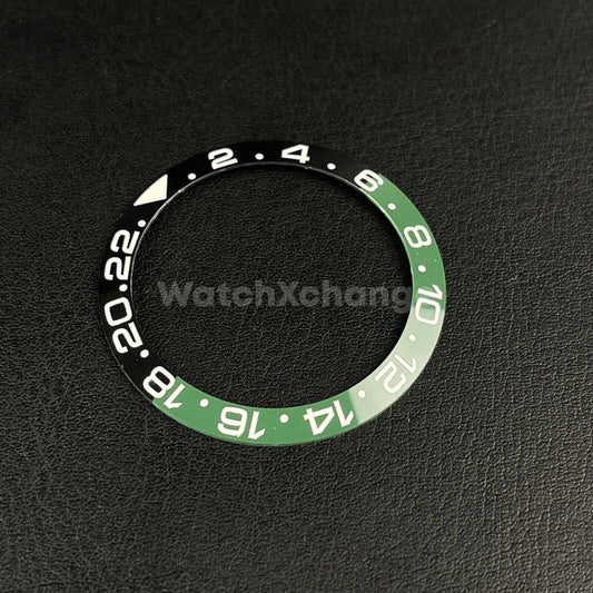 Ceramic Bezel insert 38mm Black Green Rolex GMT Seiko SKX SRPD Sprite