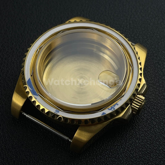 40mm Gold Stainless Steel Divers Watch Case GMT Submariner for NH35 NH36