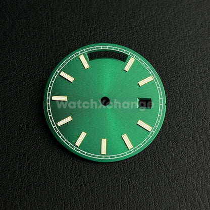 29mm Green Watch Dial w/Green Luminous Replacement for Seagull ST16 Movement