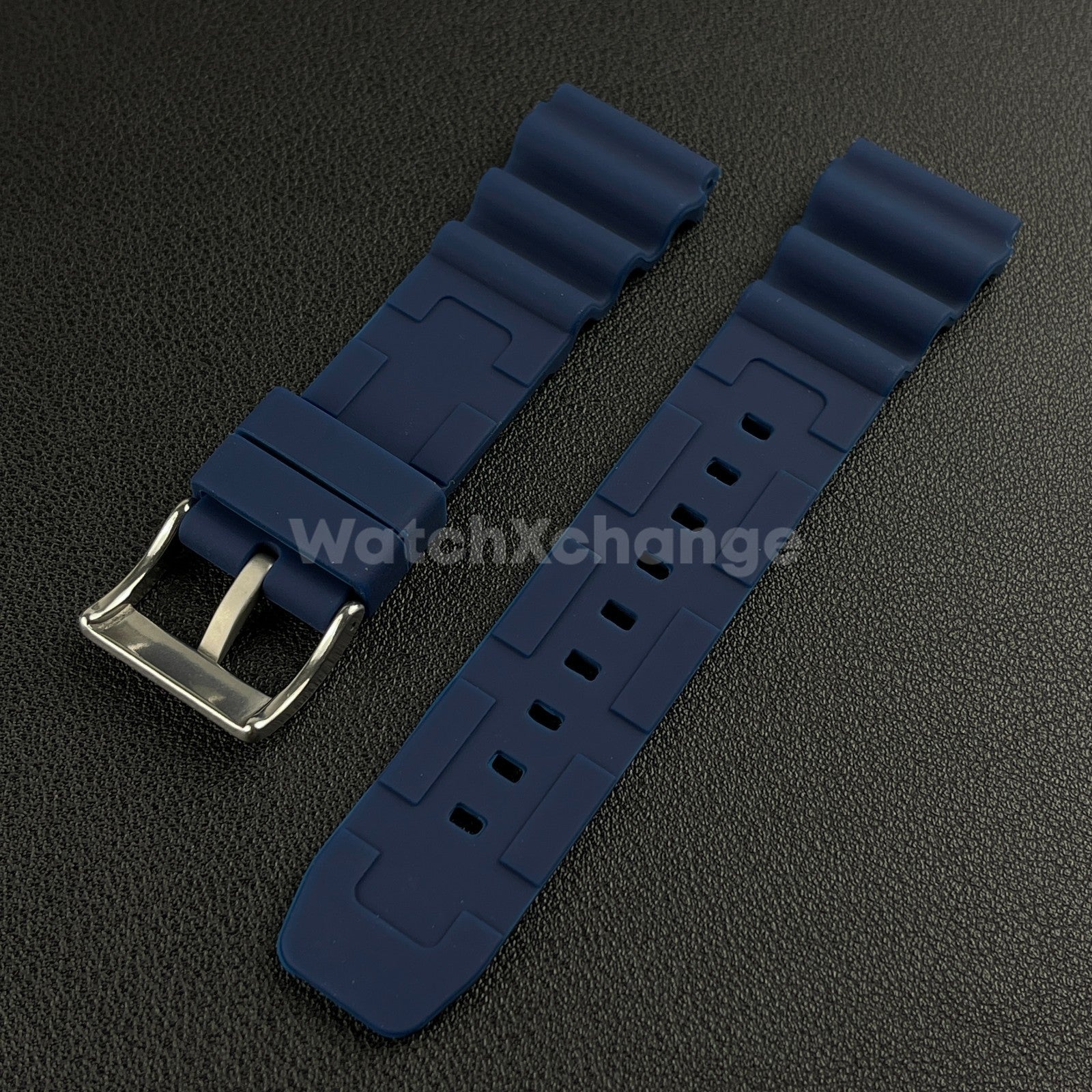 Blue Rubber Watch Strap Band For Rolex Seiko SKX007 Citizen Universal 20/22mm
