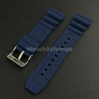 Blue Rubber Watch Strap Band For Rolex Seiko SKX007 Citizen Universal 20/22mm