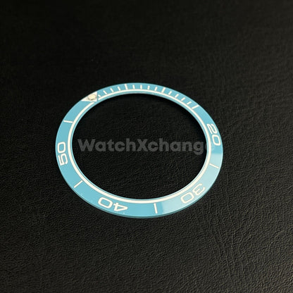 38mm Ceramic Bezel insert Light Sky Blue & White For Rolex Seiko SKX SRPD