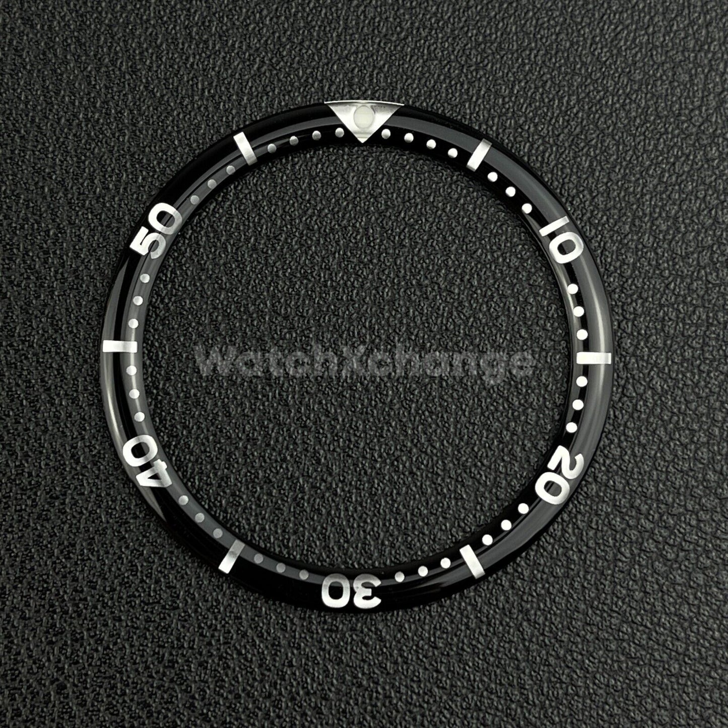 Black & Silver 38mm Flat Resin Bezel Insert For Divers Watch Seiko Mod SKX SRPD
