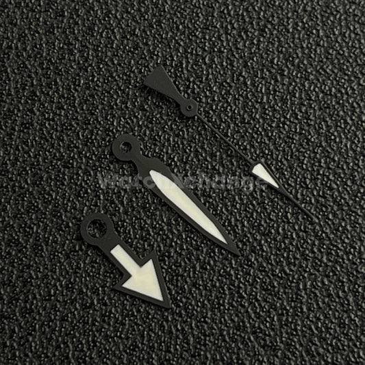 Black & White Watch Hands For SEIKO NH35 NH36 Movements Pilot Arrow Triangle