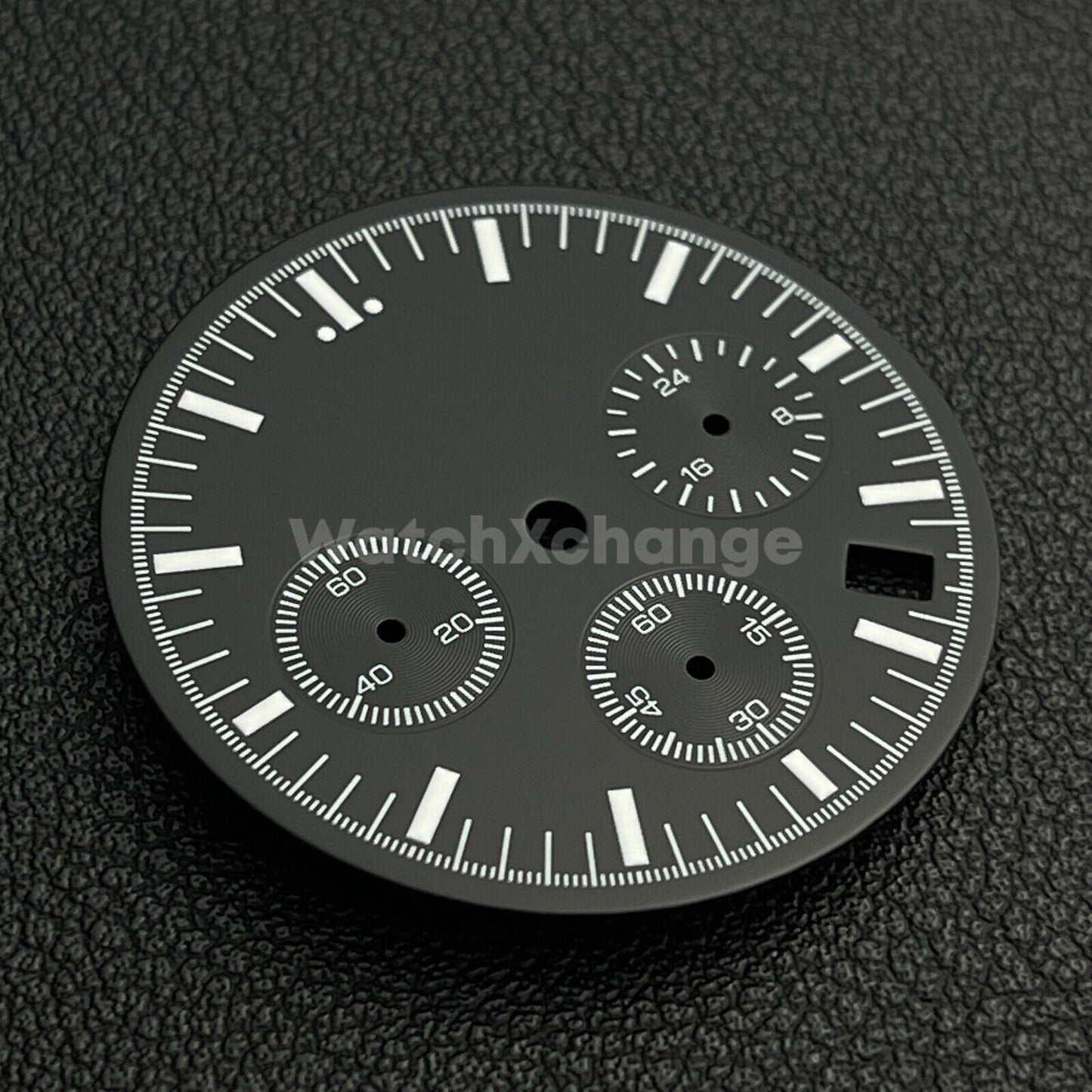 Black 31.5mm Modified Watch Dial Accessory for VK63 Quartz Movement