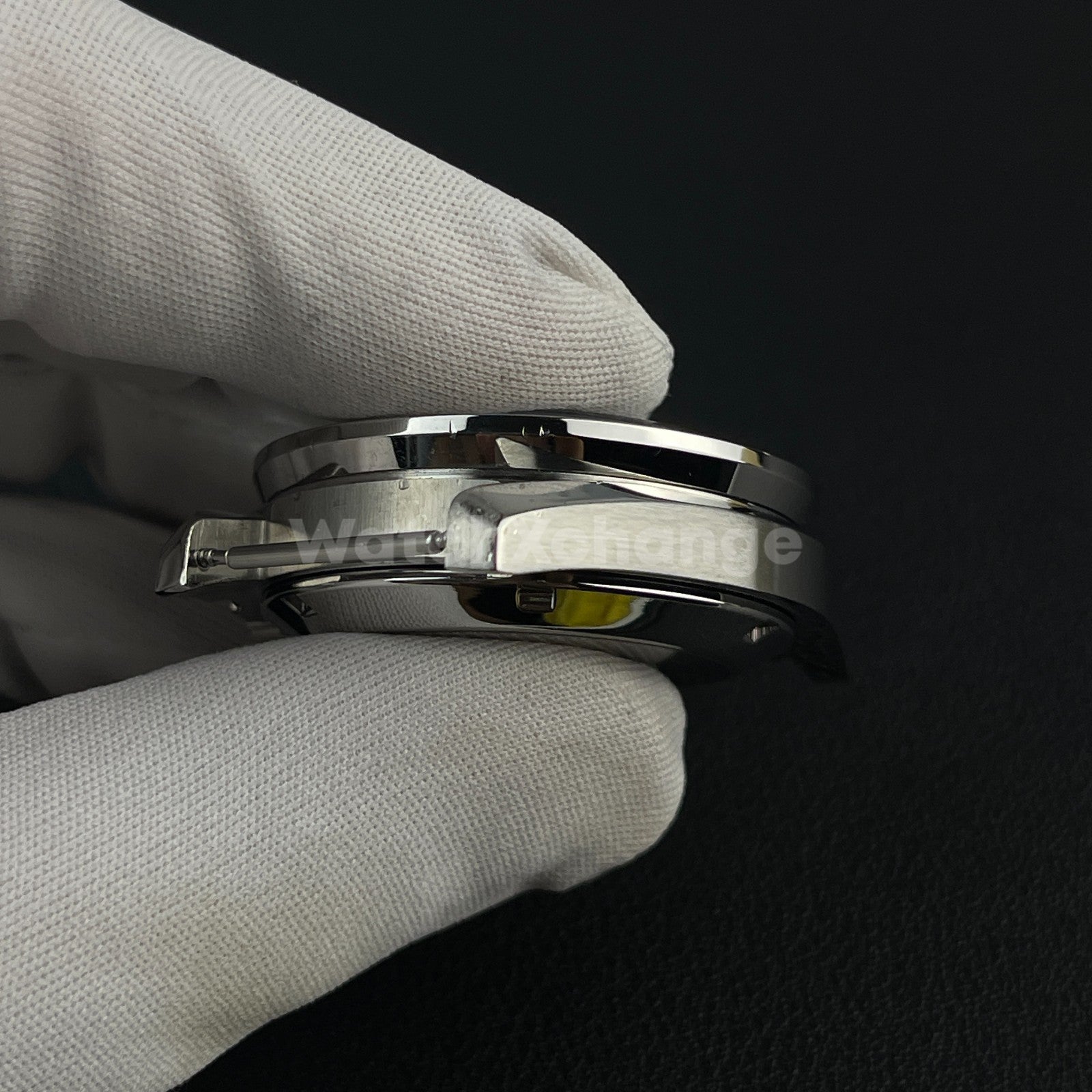 DEFECTIVE 40mm Silver Stainless Steel Watch Case for VK63 Quartz Movement