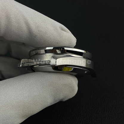 DEFECTIVE 40mm Silver Stainless Steel Watch Case for VK63 Quartz Movement