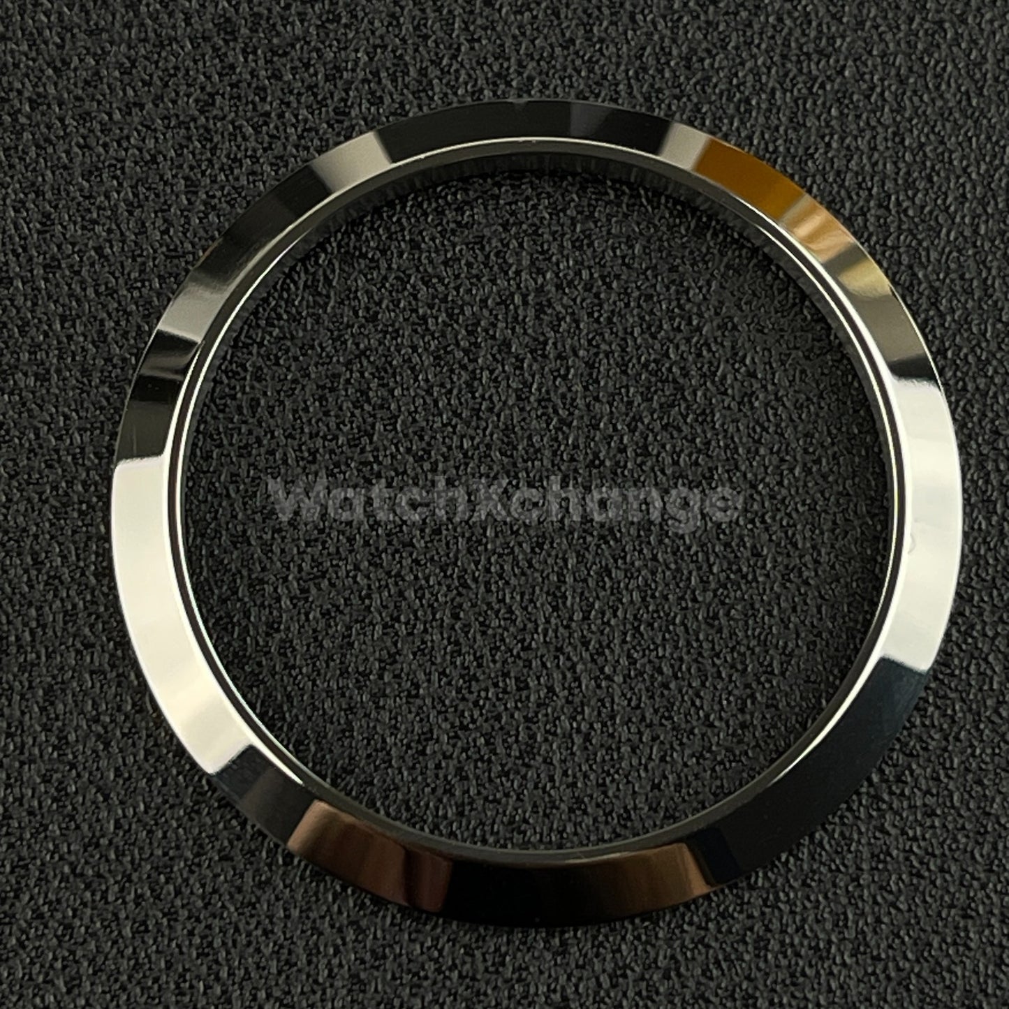 Silver Sloped Polished Stainless Steel Watch Bezel Insert Ring 36mm 39mm