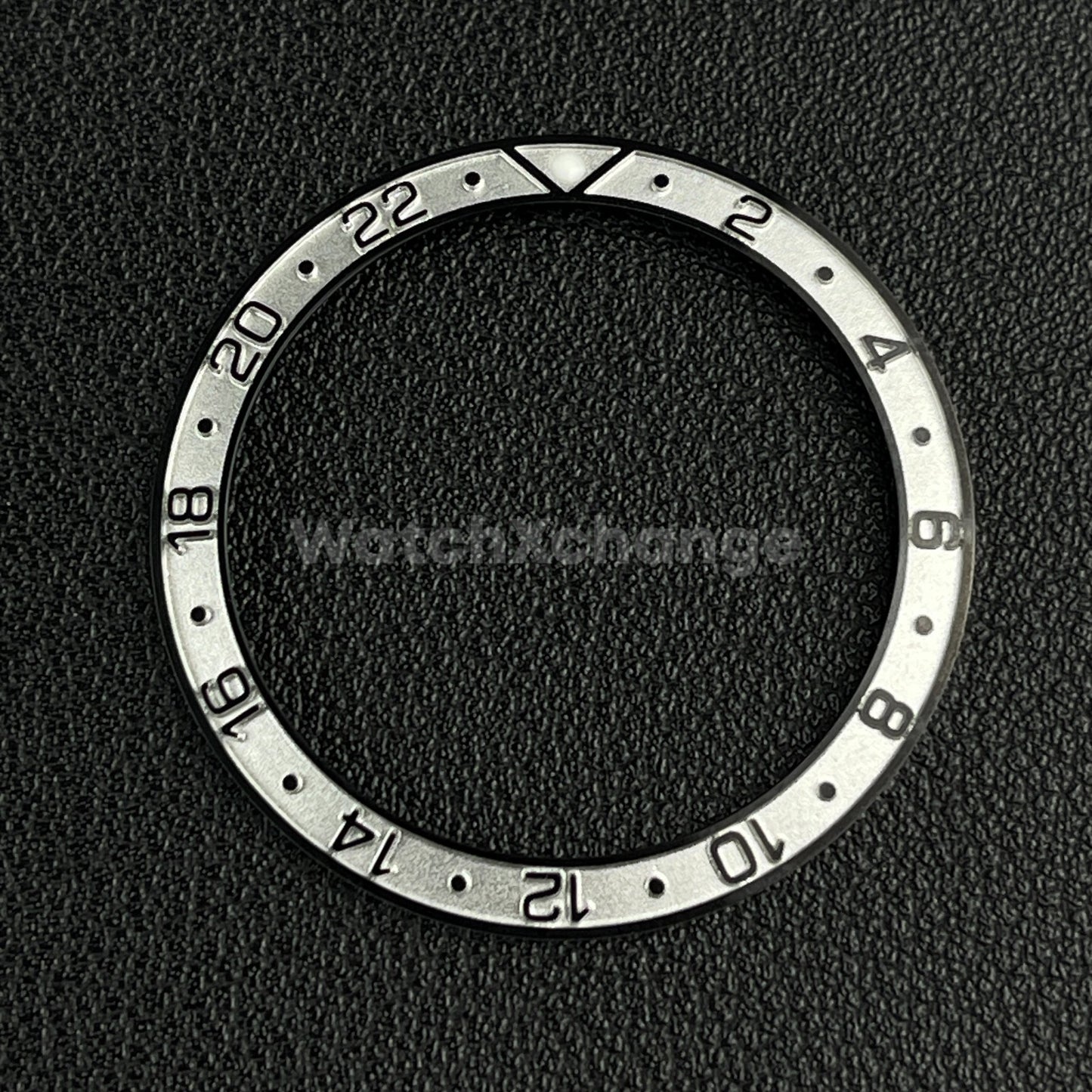 Silver & Black 38mm Sloping Bezel Insert For Watch GMT Seiko Rolex SKX007 SRPD