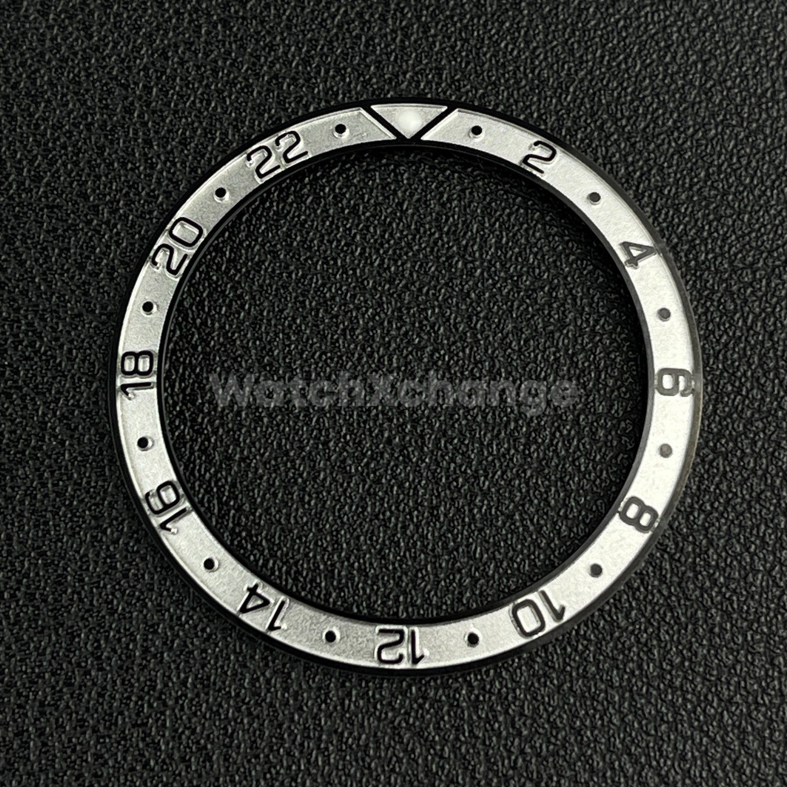 Silver & Black 38mm Sloping Bezel Insert For Watch GMT Seiko Rolex SKX007 SRPD