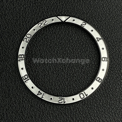 Silver & Black 38mm Sloping Bezel Insert For Watch GMT Seiko Rolex SKX007 SRPD