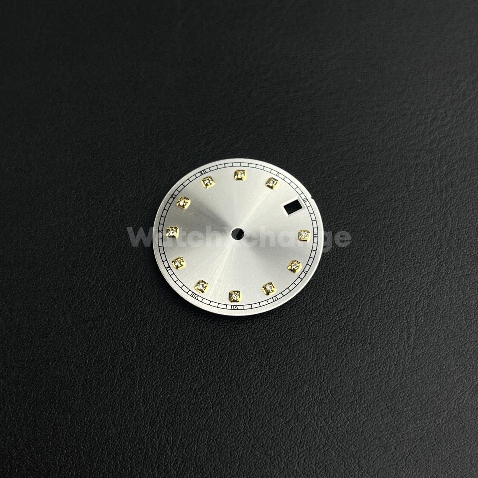 28.5mm Silver Diamond Watch Dial for SEIKO NH35 NH36 Movement