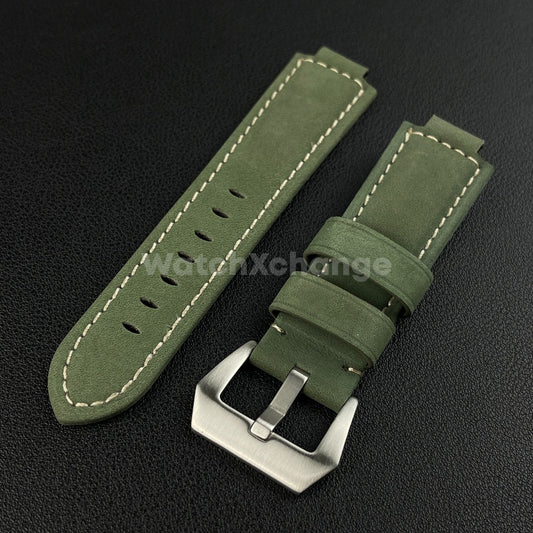 Green Frosted Leather Watch Strap for Timex Tidal Compass T2N72 T2N720 14mm 16mm