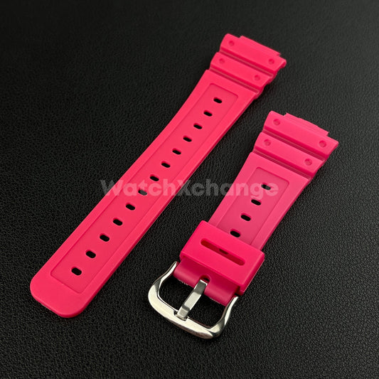 Pink Watch Strap For G-SHOCK Replacement Rubber Band CASIO GA2100 GA2110 16mm
