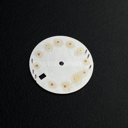 28.5mm Blue & Gold Watch Dial Green Luminous for SEIKO NH35 Watch Movement Parts