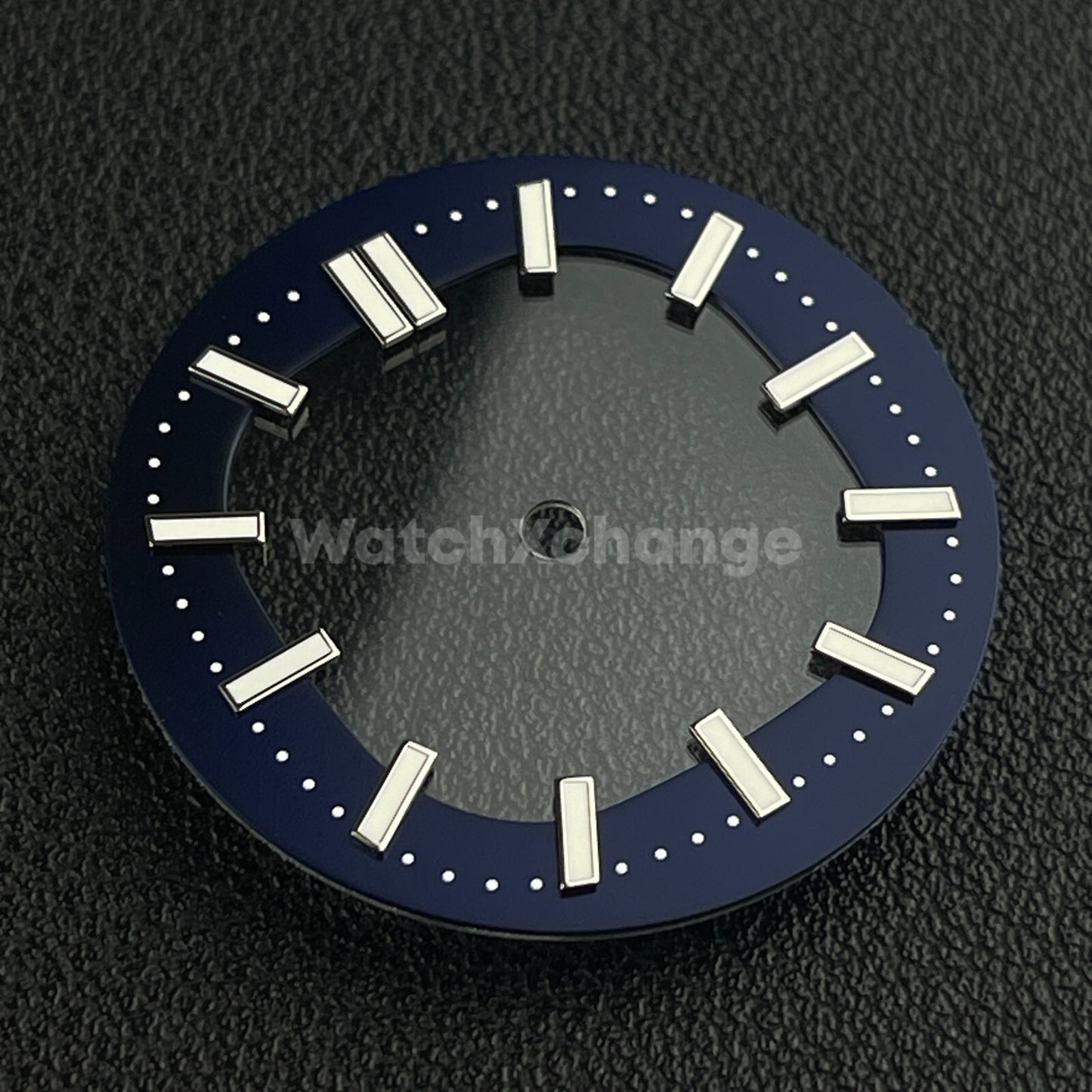 Dark Blue 30.4mm Hollow Dial Face Fit For NH70 Movement Watch Part