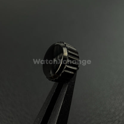 Black Long Tube Replacement Watch Crown 2mm 2.5mm Hole Diameter 3mm - 8mm Head