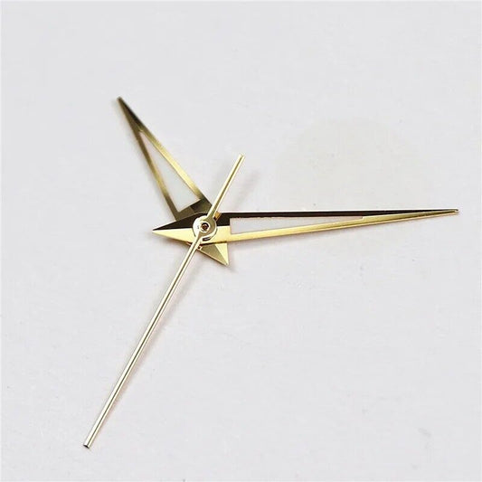 Gold Polished Watch Hands For NH35 NH36 NH38 NH70 Movements Green or Blue Lume