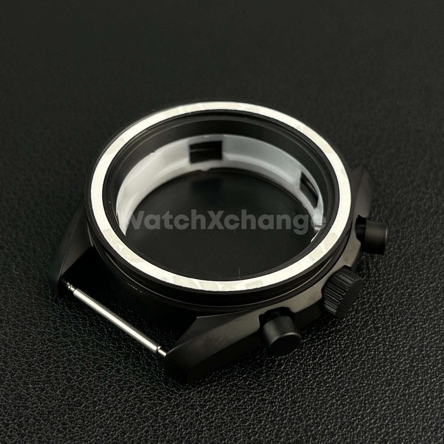 DEFECTIVE 40mm Black Stainless Steel Watch Case for VK63 Quartz Movement