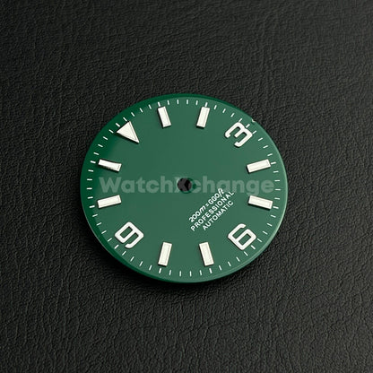 29mm Green Watch Dial for SEIKO NH35 NH36 Watch Movement Parts