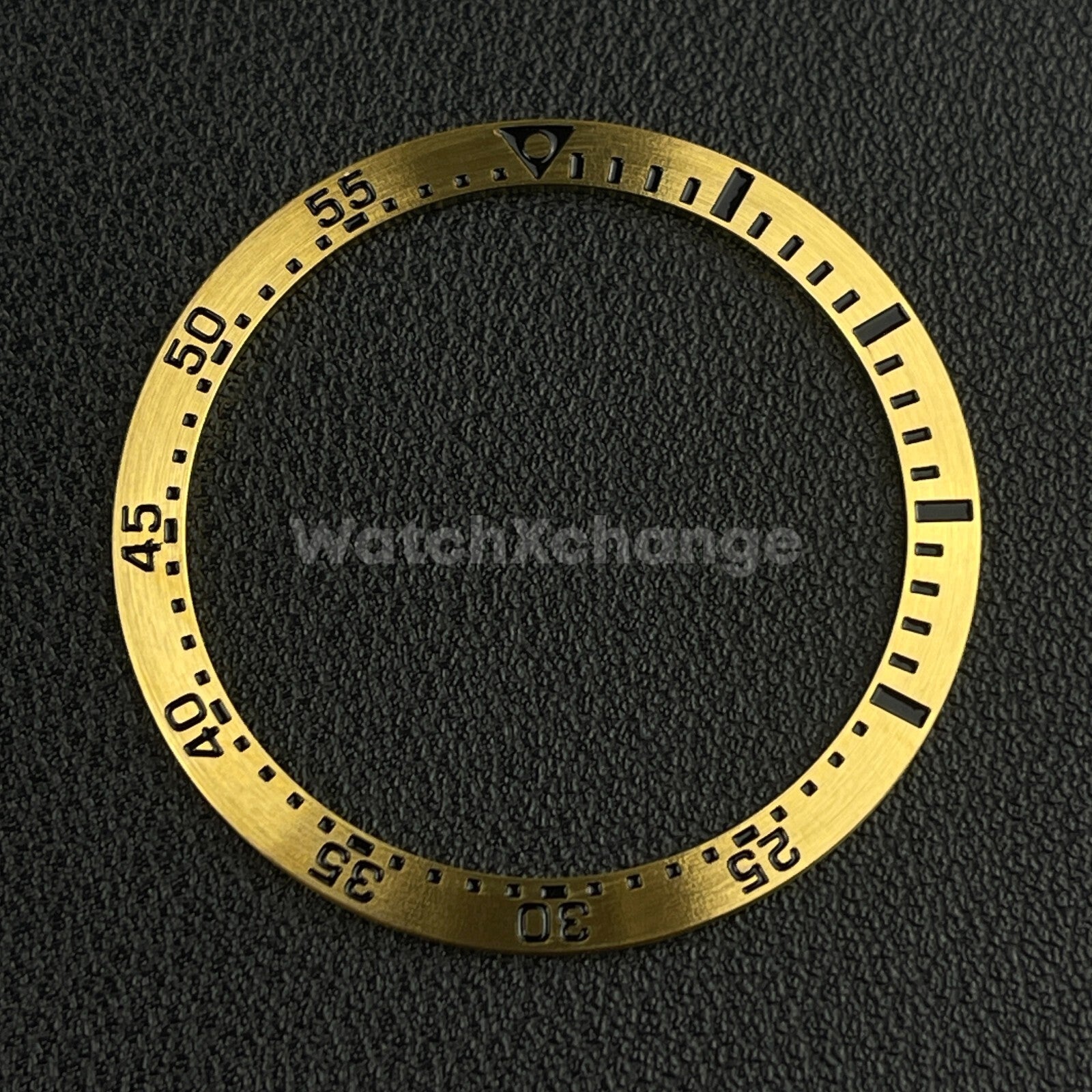 Gold & Black 38mm Flat Aluminium Bezel Insert Diver Watch Seiko Mod SKX SRPD