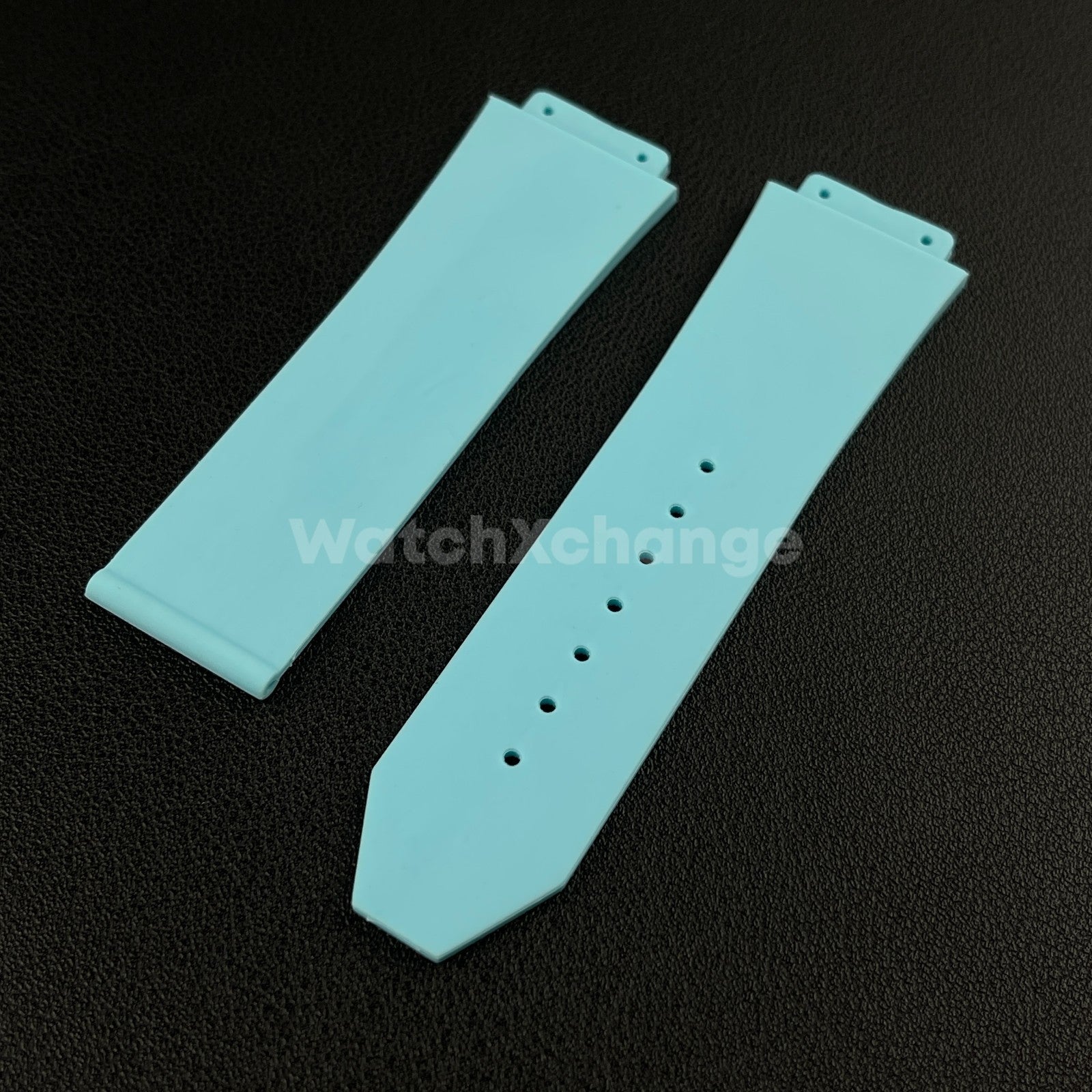 Blue Rubber Silicone Watch Strap Waterproof Band 26*19mm Fit HUBLOT BIG BANG
