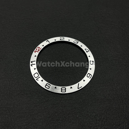 38mm Metal Bezel insert For Divers Watch Rolex GMT Seiko SKX SRPD Silver & Black