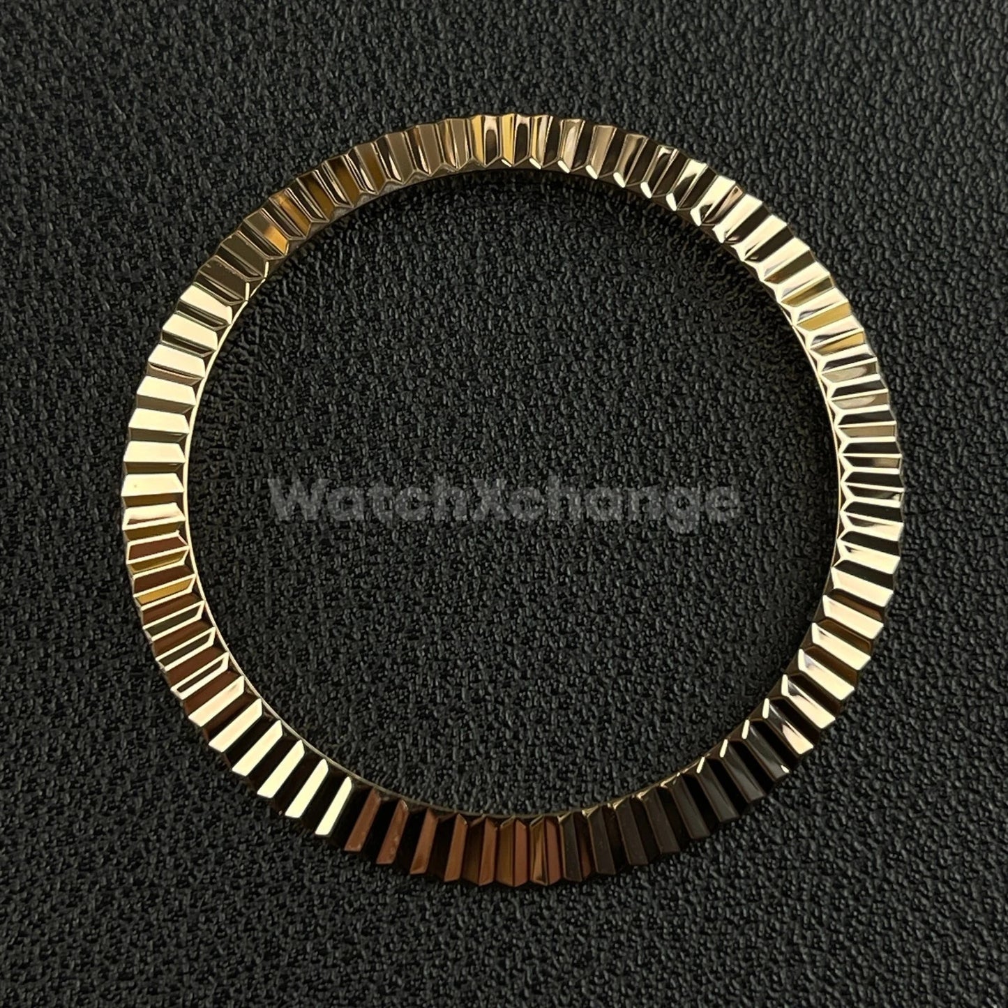 Rose Gold Fluted Polished Stainless Steel Watch Bezel Insert Ring 36mm 39mm