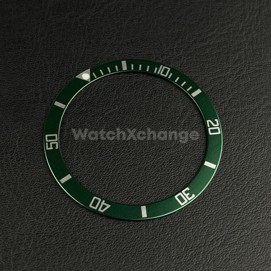 Green 39mm Flat Aluminium Bezel Insert For Divers Watch Seiko Mod Turtle