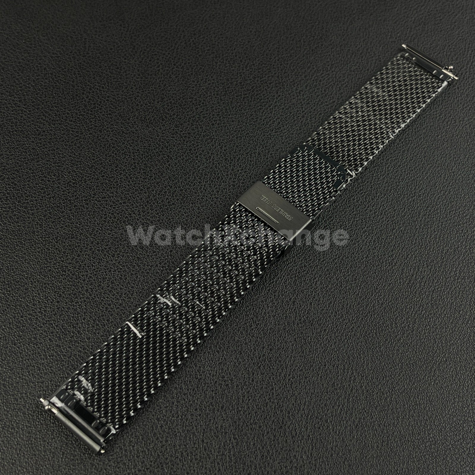 Black Milanese Mesh Watch Strap Band Steel Metal Quick Release 18mm - 24mm