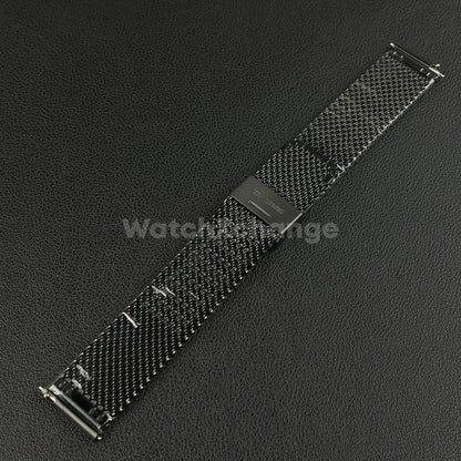 Black Milanese Mesh Watch Strap Band Steel Metal Quick Release 18mm - 24mm