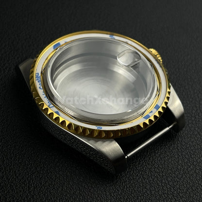40mm Silver Gold Stainless Steel Divers Watch Case GMT Submariner For NH35 NH36