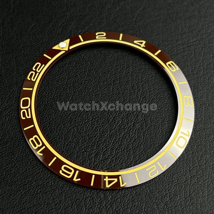 Maroon Ceramic Bezel Insert 38mm GMT For Rolex Seiko SKX007 SKX009 SRPD Sloped