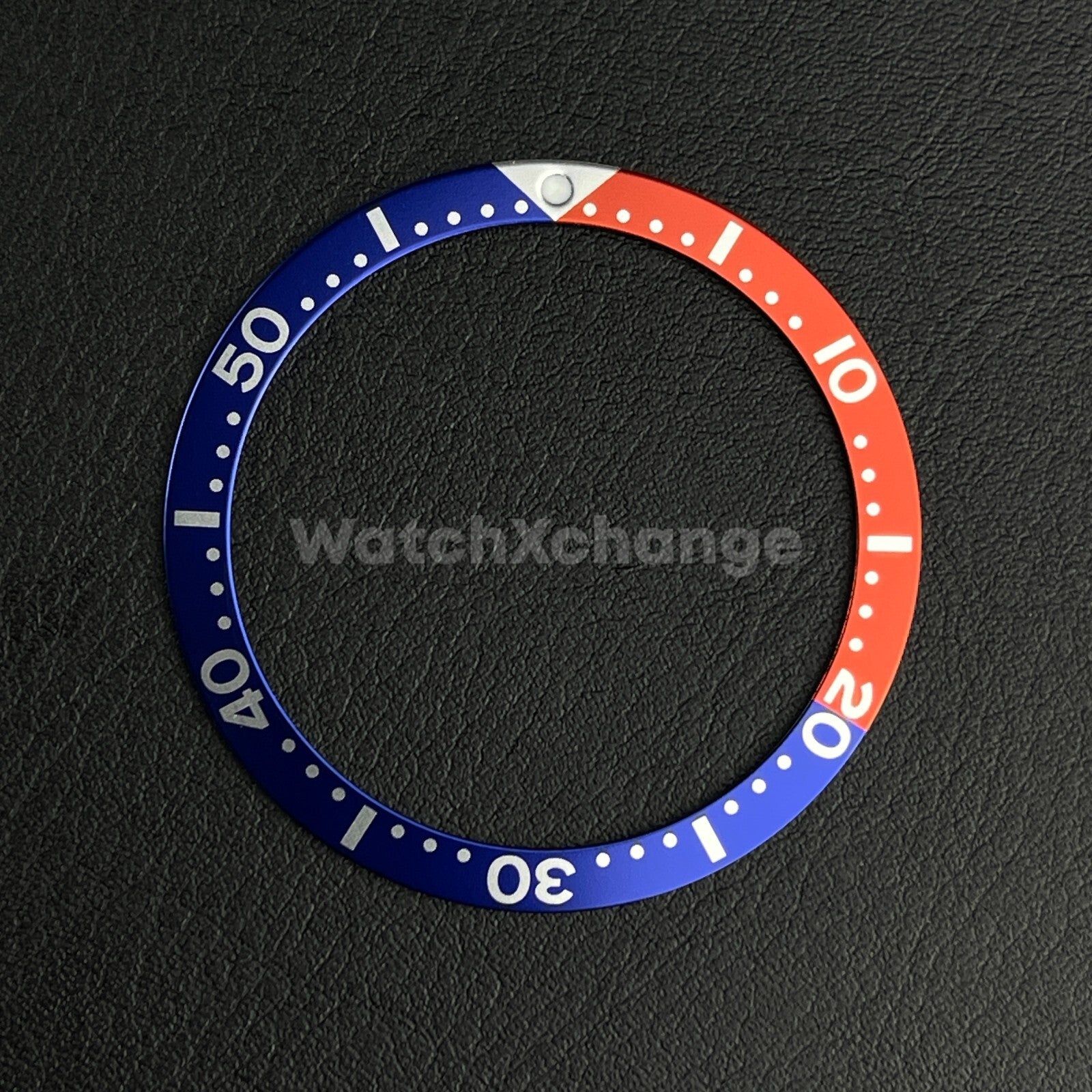 Blue & Red 38mm Flat Aluminium Bezel Insert For Divers Watch Seiko Mod Turtle