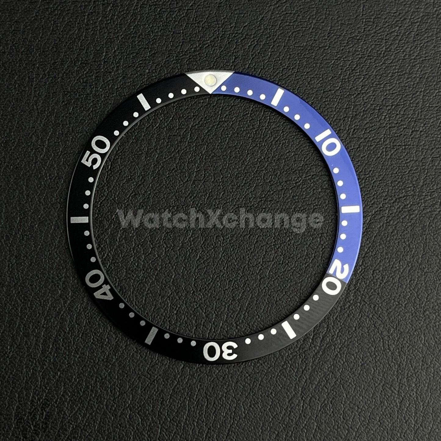 Black & Blue 39mm Flat Aluminium Bezel Insert For Divers Watch Seiko Mod Turtle
