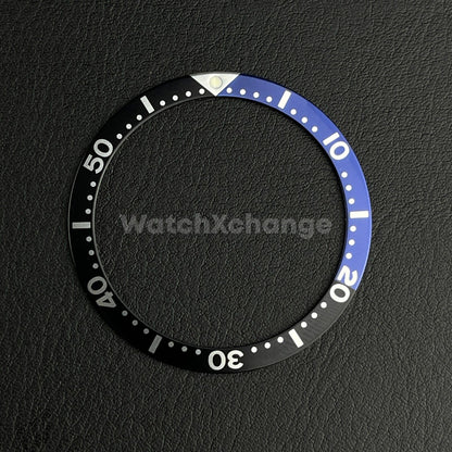 Black & Blue 39mm Flat Aluminium Bezel Insert For Divers Watch Seiko Mod Turtle
