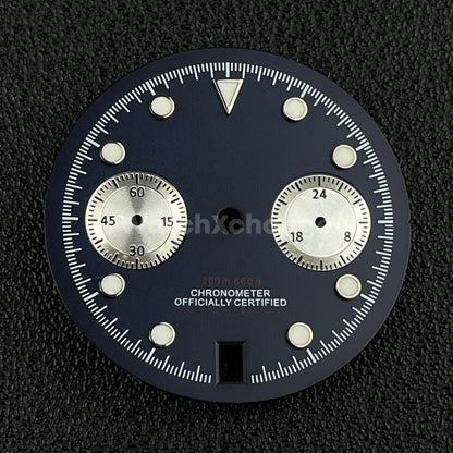 Dark Blue 30mm Watch Dial Face Accessory for VK64 Quartz Movement