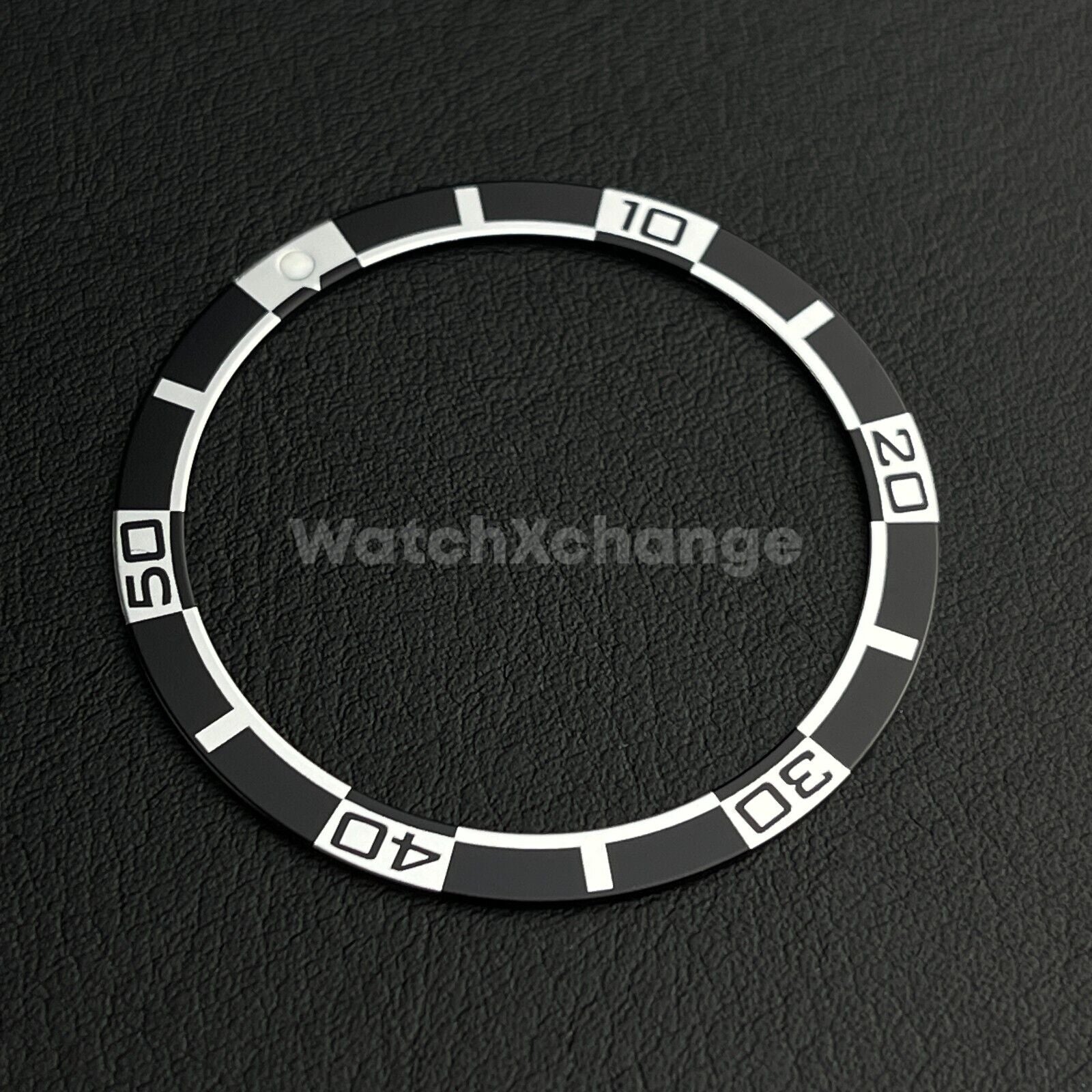 Black 38mm Flat Aluminium Bezel Insert For Diver Watch Seiko Mod SKX SRPD