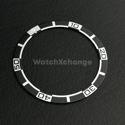 Black 38mm Flat Aluminium Bezel Insert For Diver Watch Seiko Mod SKX SRPD