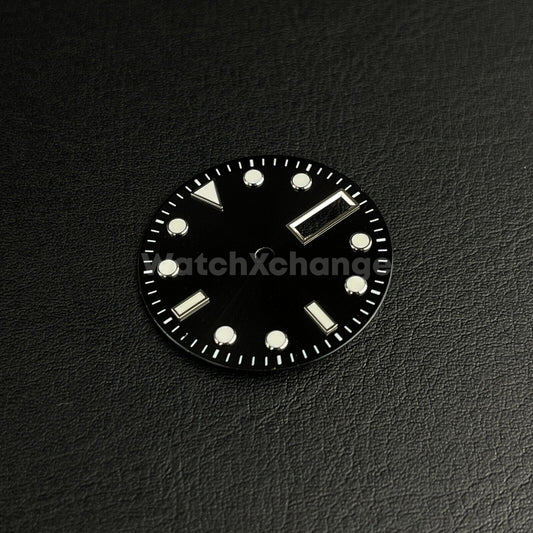 28.5mm Black Watch Dial for SEIKO NH36 Watch Movement Parts