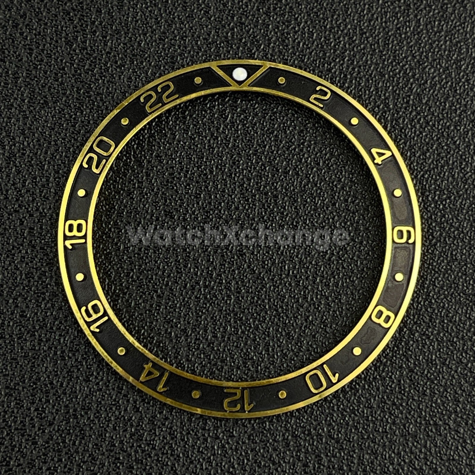 Black & Gold 38mm Sloping Bezel Insert For Watch Seiko GMT Rolex SKX007 SRPD