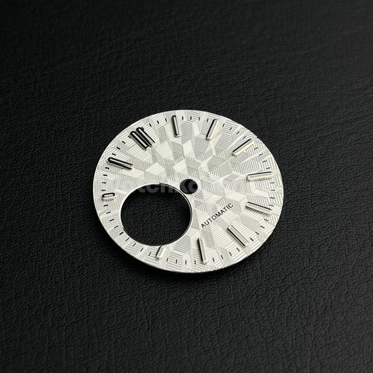 28.5mm White Watch Dial Face Green Luminous For Seiko NH38 Movement