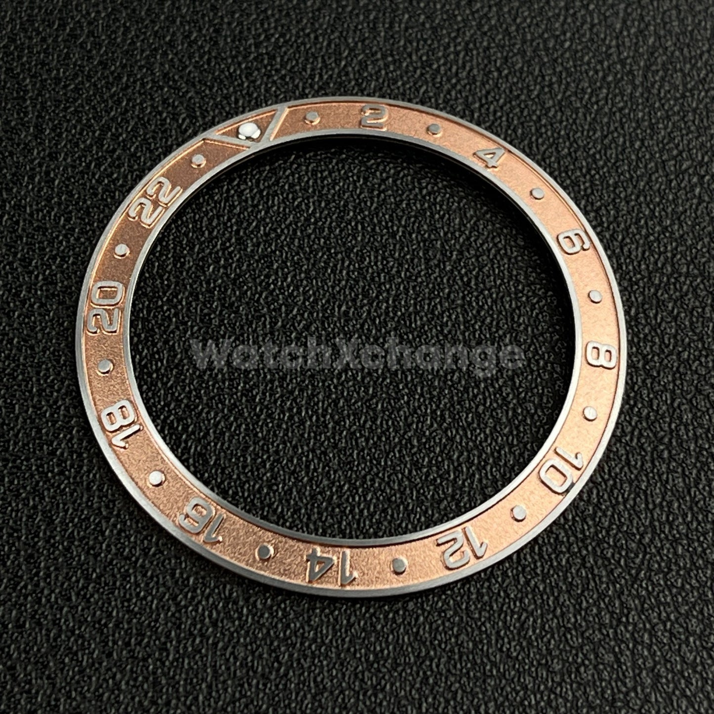 Rose Gold & Silver 38mm Sloping Bezel Insert For Watch Seiko Rolex SKX007 SRPD