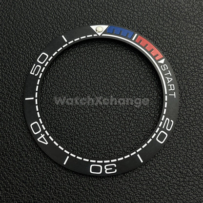 Grey & Red Blue Ceramic Bezel Insert 41.5mm for Rolex Seiko SKX SRPD Omega