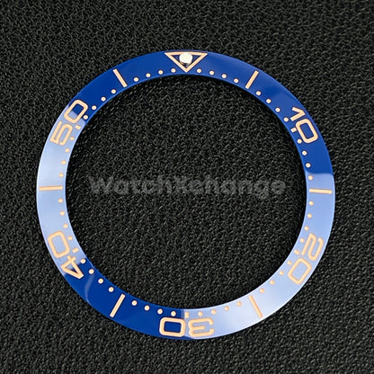 Blue and Rose Gold Ceramic Bezel Insert 38mm Rolex Seiko SKX SRPD Omega